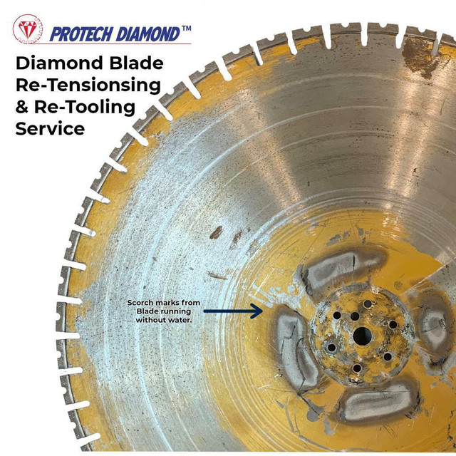 Burnt Blade? Broken Core Bit? Wobbly Blade Lost Tension? ProTech Diamond ™ Tool Re Tip Service Can help! in Other in Prince Edward Island - Image 3
