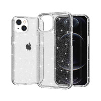 iPhone 15 Pro Max Glitter Ultra Thick 3mm Transparent Hybrid Case Cover - Clear
