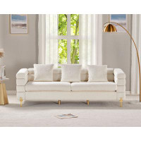 Willa Arlo™ Interiors Eatonton Bouclé Sofa Couch 3 Seater Sofa York Sofa for Living Room Oversized Sofa