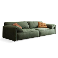 MABOLUS 93.7" Green 100% Polyester Modular Sofa cushion couch