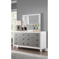Wildon Home® Dresser, Rustic Grey & Weathered White Finish