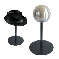 Symple Stuff 7" Black Stainless Steel Hat Holder Freestanding