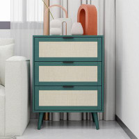 Corrigan Studio Stylish 3 Drawer Cabinet, Living Room Accent Cabinet