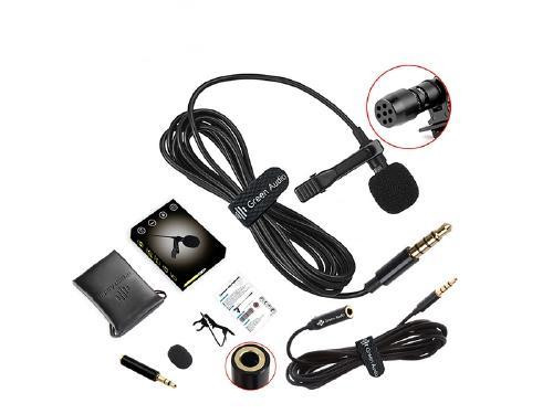 Professional 3.5mm Lavalier Lapel Clip on Microphone for Computer, Cameras, Smartphones and Vlog - Black in General Electronics