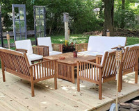 Outdoor Patio Furniture Sofa Set Loveseat Lounge Chairs Armchair Coffee Table Garden Backyard