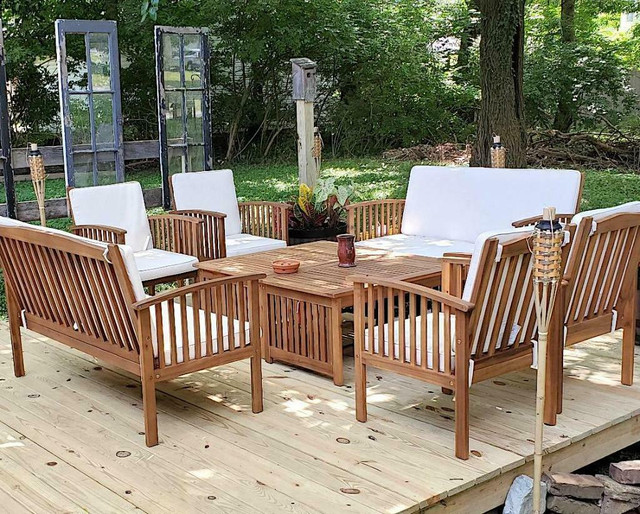 Outdoor Patio Furniture Sofa Set Loveseat Lounge Chairs Armchair Coffee Table Garden Backyard in Patio & Garden Furniture