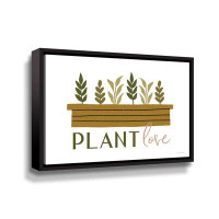 Trinx Plant Love Gallery Wrapped Floater-Framed Canvas