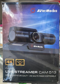 AVerMedia Live Streamer CAM 513 4K Ultra HD Webcam (PW513) - BNIB @MAAS_WIRELESS