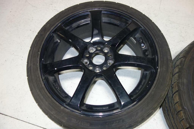 JDM Work emotion XT7 Rims Wheels Tires 5x114.3 18x7.5 +48 Offset Japan Genuine in Tires & Rims - Image 2