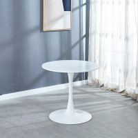 Wrought Studio 31.5"White Table Mid-century Dining Table