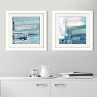 Made in Canada - Wrought Studio 'Miss The Sea III' 2 Piece Framed Acrylic Painting Print Set