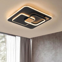 Wrought Studio Dimmable Square LED Flush Mount