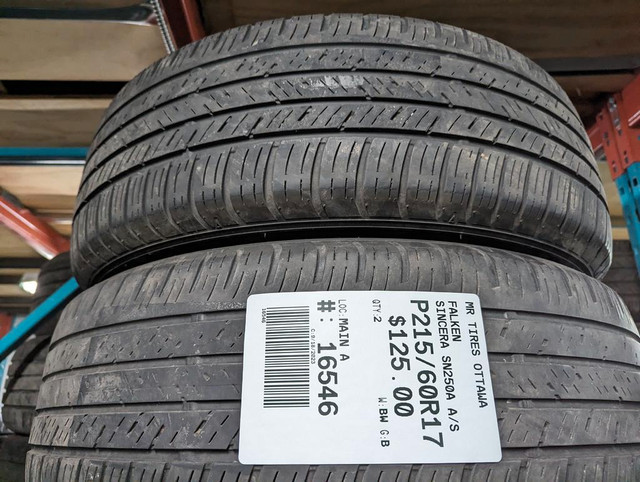 P215/60R17  215/60/17  FALKEN SINCERA SN250A A/S ( all season summer tires ) TAG # 16546 in Tires & Rims in Ottawa