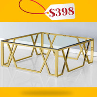 Square Gold Coffee Table on Clearance !!