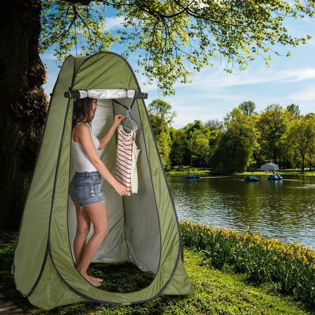 NEW POP UP PRIVACY TENT CAMPING PORTABLE SHOWER & TOILET S3052 in Fishing, Camping & Outdoors in Alberta - Image 3