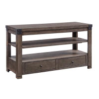 Plethoria Kelso Ash Grey Console Table with 2-Drawer