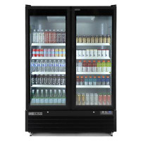 Maxx Cold Maxx Cold 54" Glass Door Merchandiser Refrigerator, Double Door