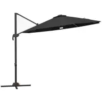 Arlmont & Co. Soumen 117.3'' Cantilever Umbrella with Crank Lift Counter Weights Included