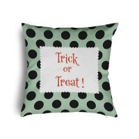 The Holiday Aisle® Halloween Trick or Treat Dots Accent Pillow with Removable Insert