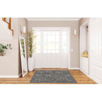 Williston Forge MOD DAMASK GREY Indoor Floor Mat By Williston Forge®