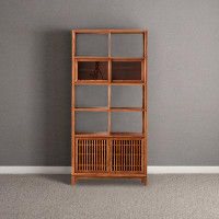 RARLON Solid wood bookcase new Chinese bookcase display cabinet storage cabinet