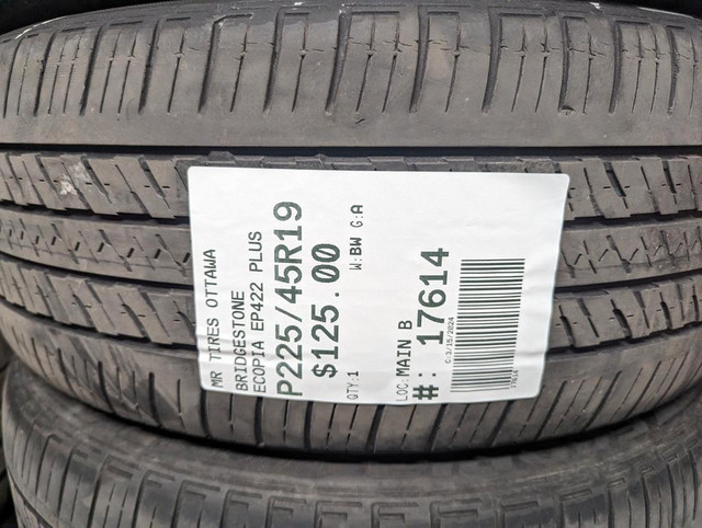 P225/45R19 225/45/19   BRIDGESTONE ECOPIA EP422   PLUS (all season summer tires) TAG # 17614 in Tires & Rims in Ottawa
