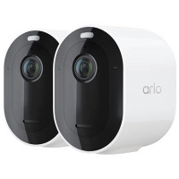 Arlo Pro 4 Wire-Free Outdoor 2K HD Security Camera - White - 2-Pack