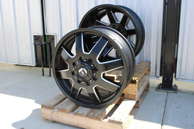 17x6.5 Fuel Maverick D538 Matte Black And Milled Dually Wheels in Tires & Rims in Alberta - Image 4