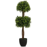 Primrue Primrue 40'' Artificial Boxwood Topiary Ball Tree Faux Plant Fake Plant For Decoration