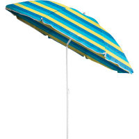 Textiles Hub Beach Umbrella, Portable Outdoor Sun Umbrella With UV Protection, Shoulder Carry Bag, Full 6 Ft Arc