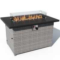 Latitude Run® Hudhaifah 42 Inch Outdoor Propane Gas Fire Pit Table