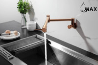 Pot Filler Faucet Double Handle Modern Contemporary Wall Mounted 20 With Accessories Rose Gold Finish