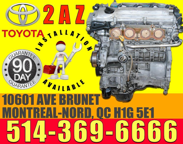 Moteur Toyota Camry 2002-2008 2AZ MOTEUR RAV 4 2006 A 2008 Engine Motor in Engine & Engine Parts in Greater Montréal