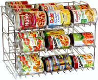 NEW STACKABLE CAN RACK ORGANIZER CHROME WT207141