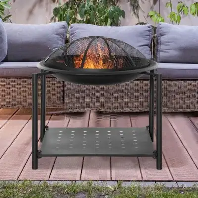 Enjoy leisure time outdoors while staying warm and comfortable with this durable fire pit! Features:...