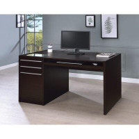 Red Barrel Studio Connect-It Office Desk With 3 Drawers In Cappuccino