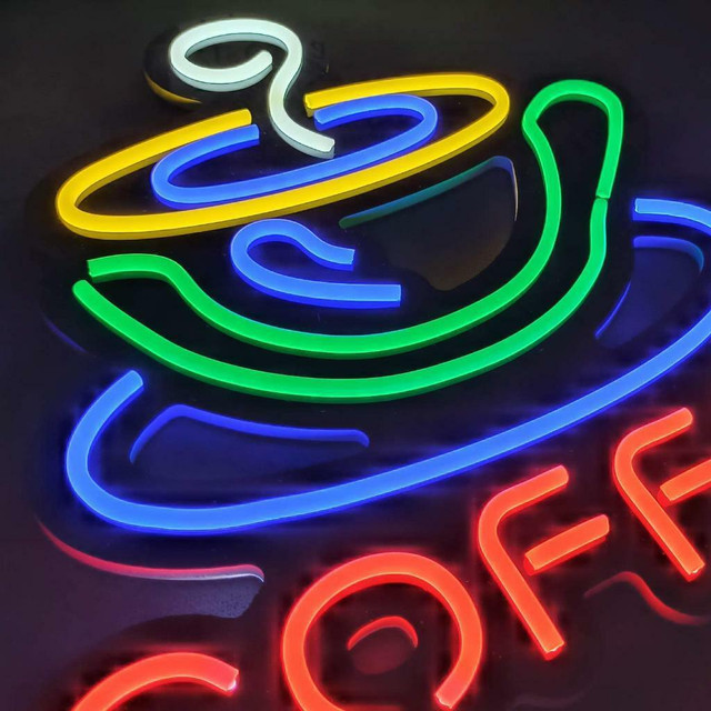 NEW NEON LED WALL SIGN COFFEE 228434 in Other in Alberta - Image 4