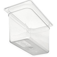 Carlisle Food Service Products StorPlus Polycarbonate Food Pan 1/3 Size, 8" Deep - Clear