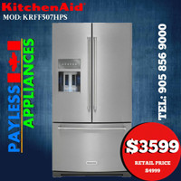 Kitchenaid KRFF507HPS 36 French Door Refrigerator With 26.8 Cu. Ft. Capacity &amp; Fingerprint Resistant Stainless Steel