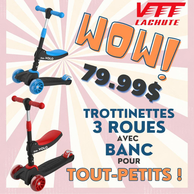 Sa Première TROTTINETTE à 3 ROUES ! in Toys & Games in Greater Montréal