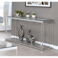 Ivy Bronx Hedelman 47.6'' W Console Table with Bottom Shelf in Clear
