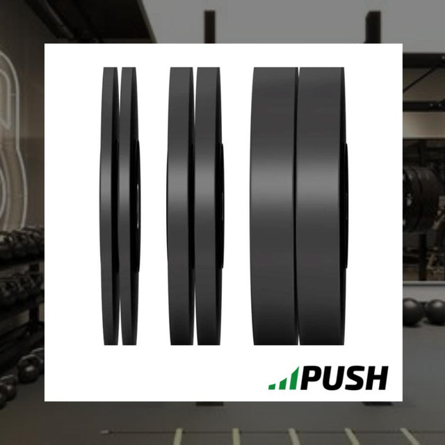 DISCOUNTED  160lb HD Bumper Plate Set in Exercise Equipment in Ottawa