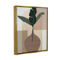 Bay Isle Home™ Earth Tones Plant Sprig Framed Floater Canvas Wall Art by Susan Jill