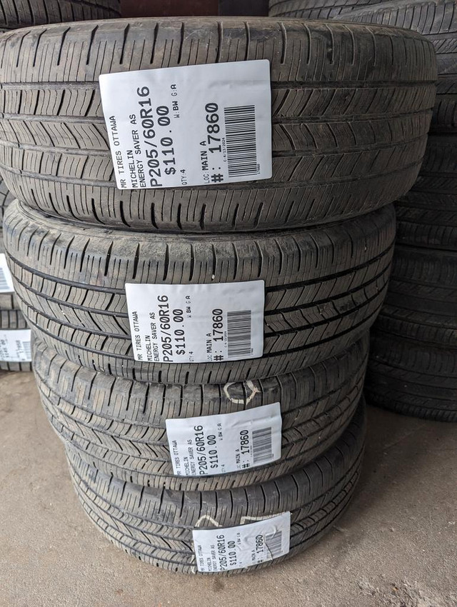 P205/60R16  205/60/16   MICHELIN ENERGY SAVER AS (all season summer tires) TAG # 17860 in Tires & Rims in Ottawa