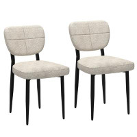 George Oliver Modern Fabric And Metal Dining Chair, Set Of 2