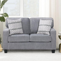 CAN_Flair Cyril 59" Transitional  Square Arm Upholstered Loveseat