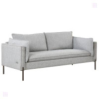 ExpressThrough 2 Piece Sofa Sets Modern Linen Fabric Upholstered Loveseat And 3 Seat Couch