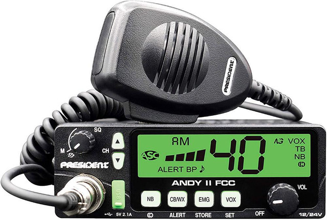 CB RADIO - IDEAL FOR ROAD TRIPS - President Andy II - with Weather Channel, Scan, USB Port, VOX and more! in General Electronics - Image 3