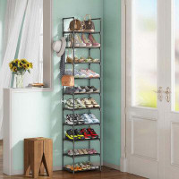 Rebrilliant 10 Tier Shoe Rack For Closet And Entryway Storage - Space Saving Organizer For 20-24 Pairs Of Shoes And Boot