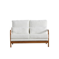 Ebern Designs 49.01"Modern Teddy Fabric Loveseat,Wood Frame Sofa For Living Room
